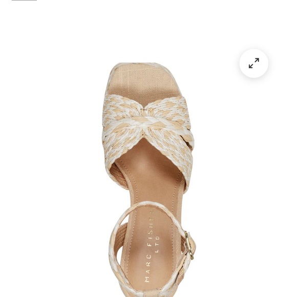 Marc Fisher - Janie Woven Platform Sandals - Size 8 - Picture 5 of 7